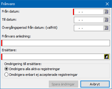 Lägg till frånvaro med global frånvaro (standard)