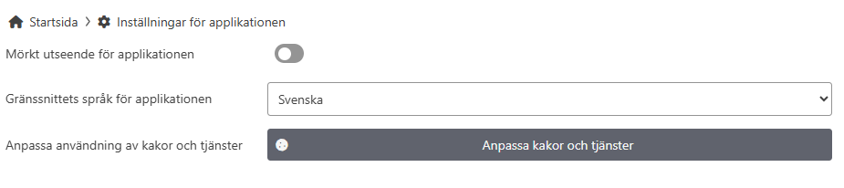 Personliga inställningar